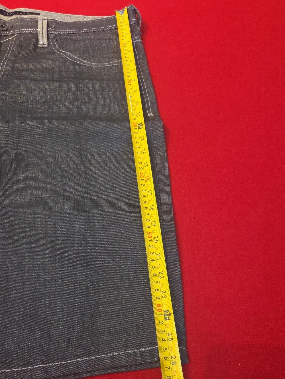 Men's waisr size 36 long Dark Gray Denim Shorts - Classic Back Pocket Design